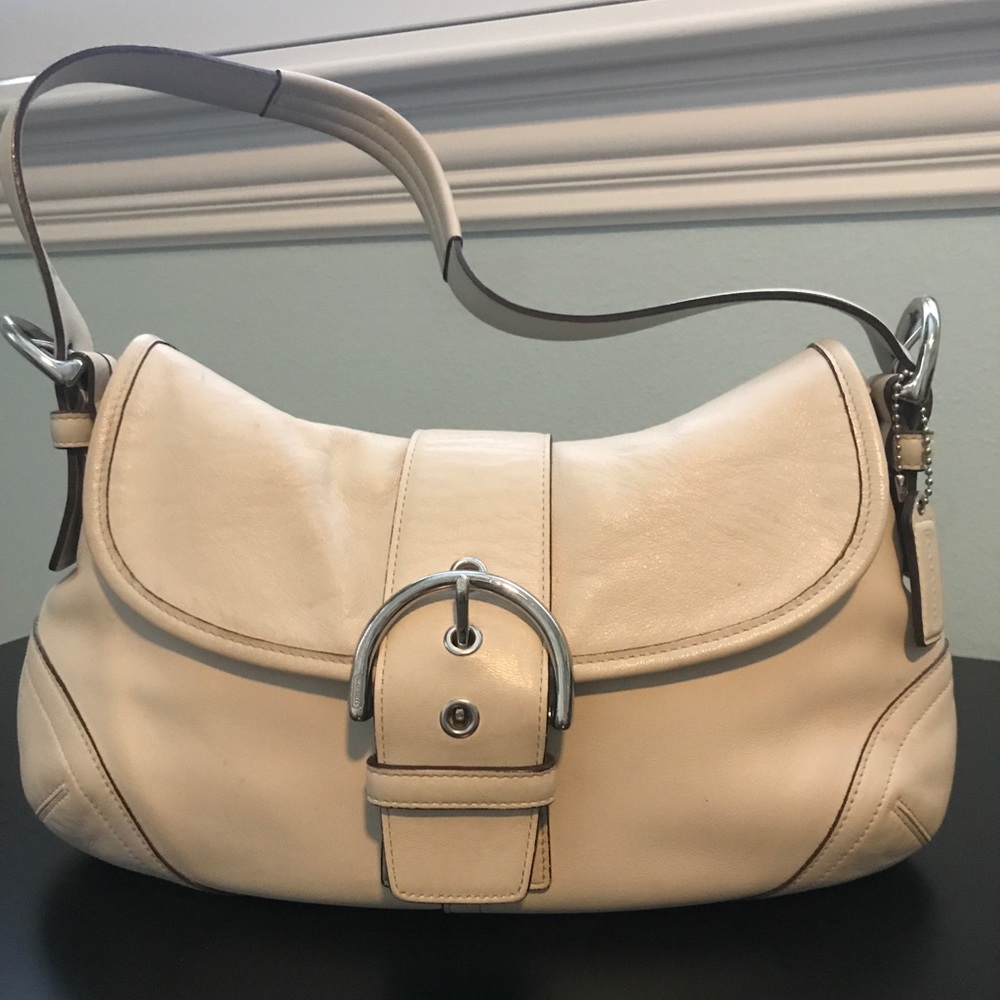 Cream Leather Cole Haan Purse